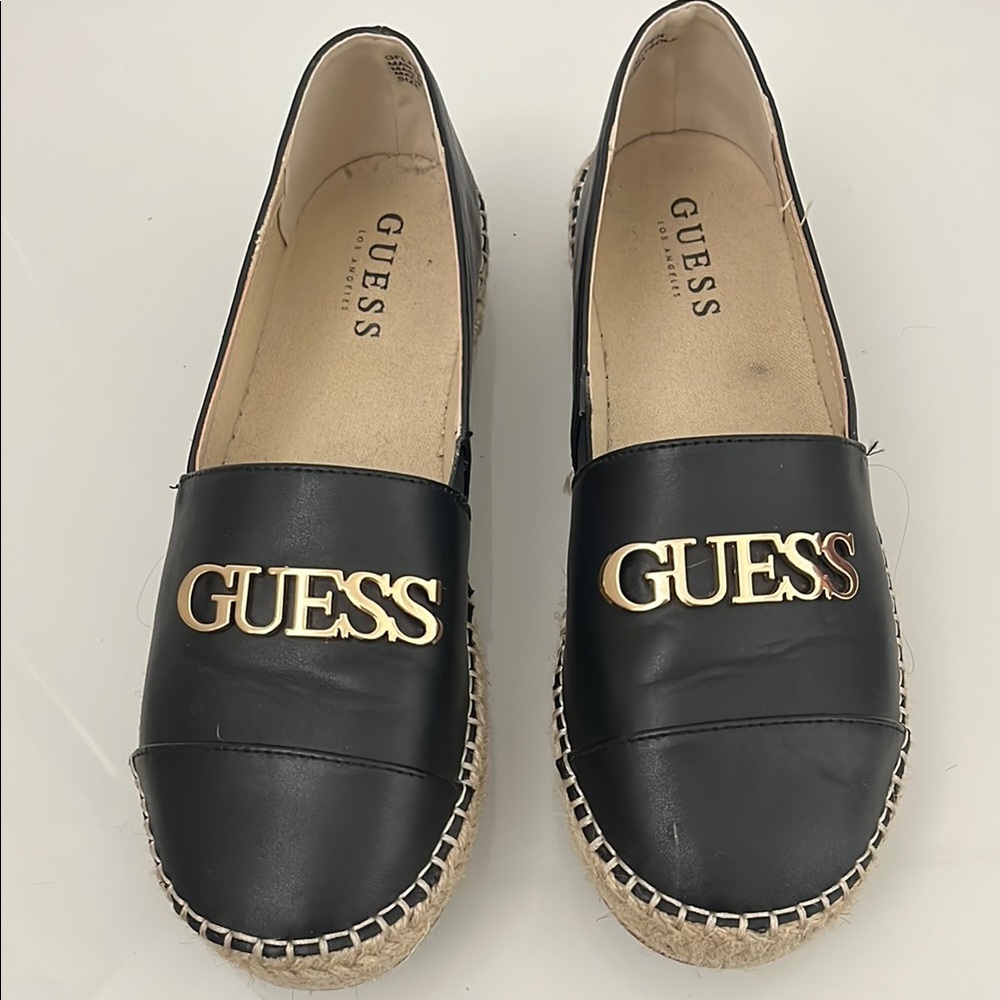 GUESS Black Espadrille Flats